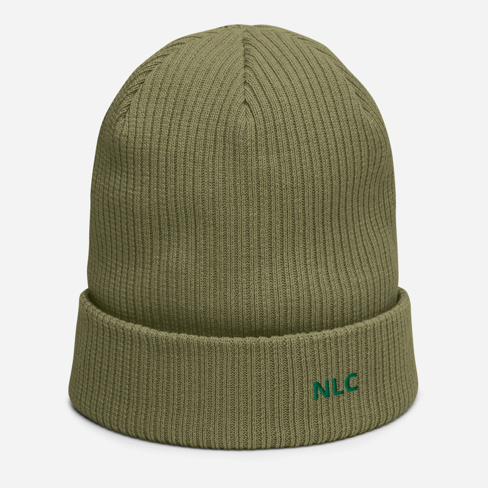 NLC Organic ribbed beanie olive