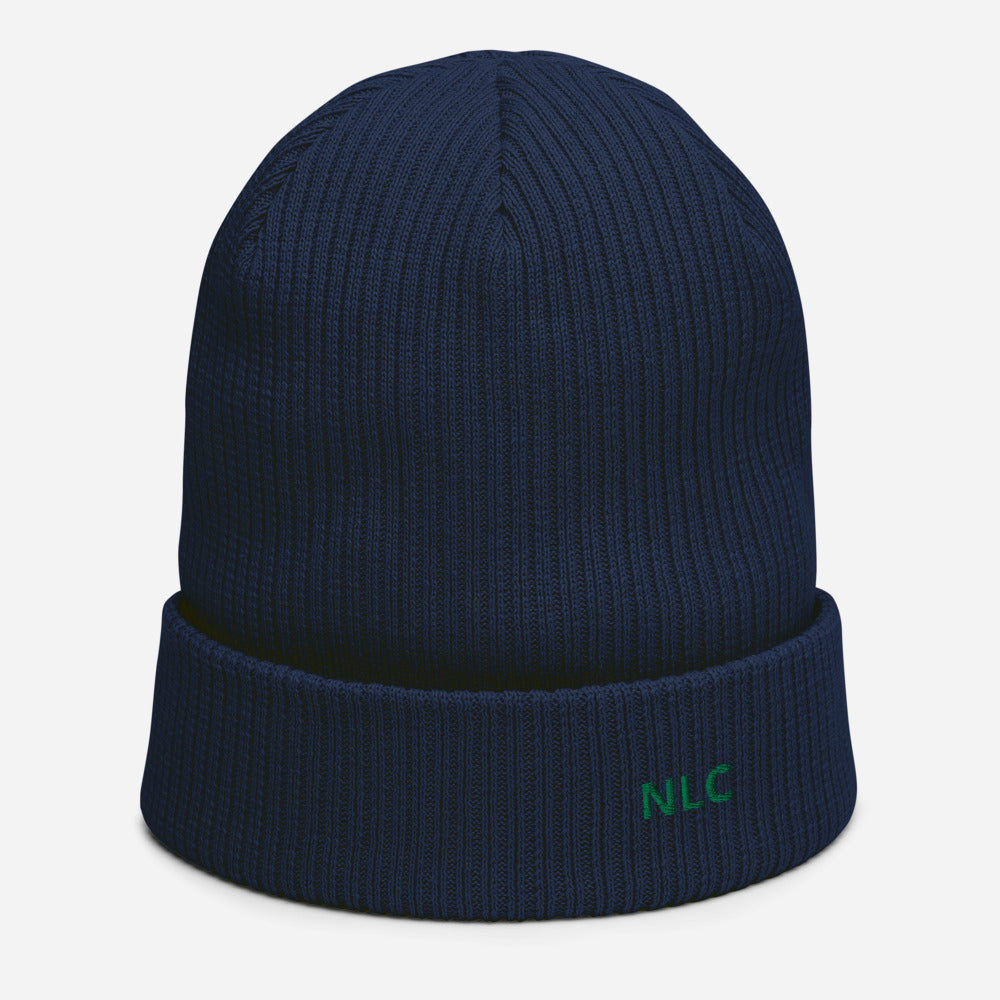 NLC Organic ribbed beanie blue